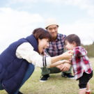 公園での家族写真